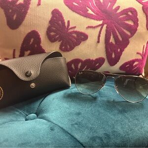 Ray-Ban Dark Aviator Sunglasses with Case